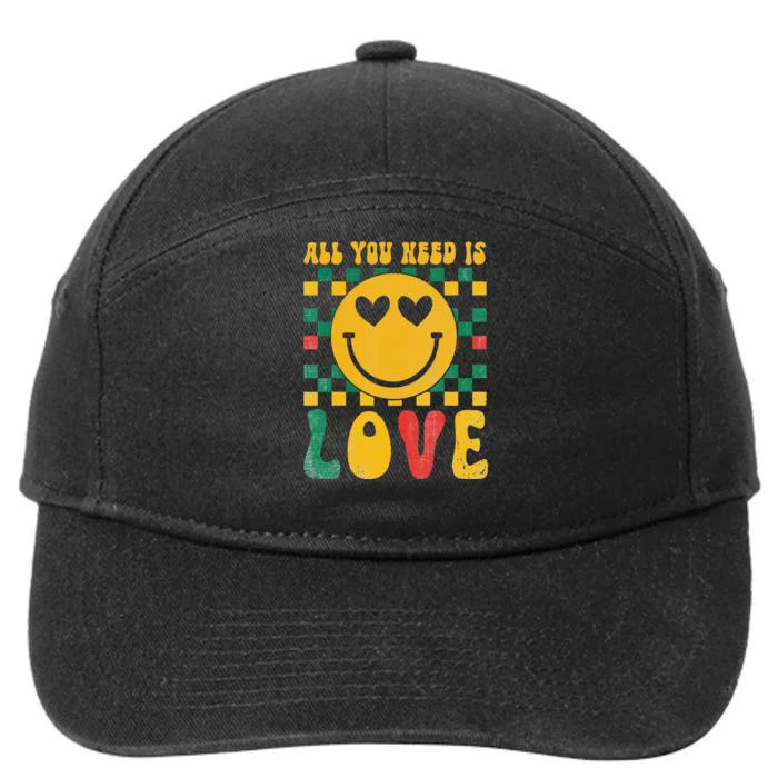 Black love and peace Apparel during the Black History Month. 7-Panel Snapback Hat