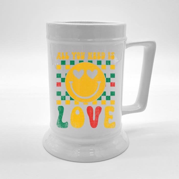 Black love and peace Apparel during the Black History Month. Front & Back Beer Stein