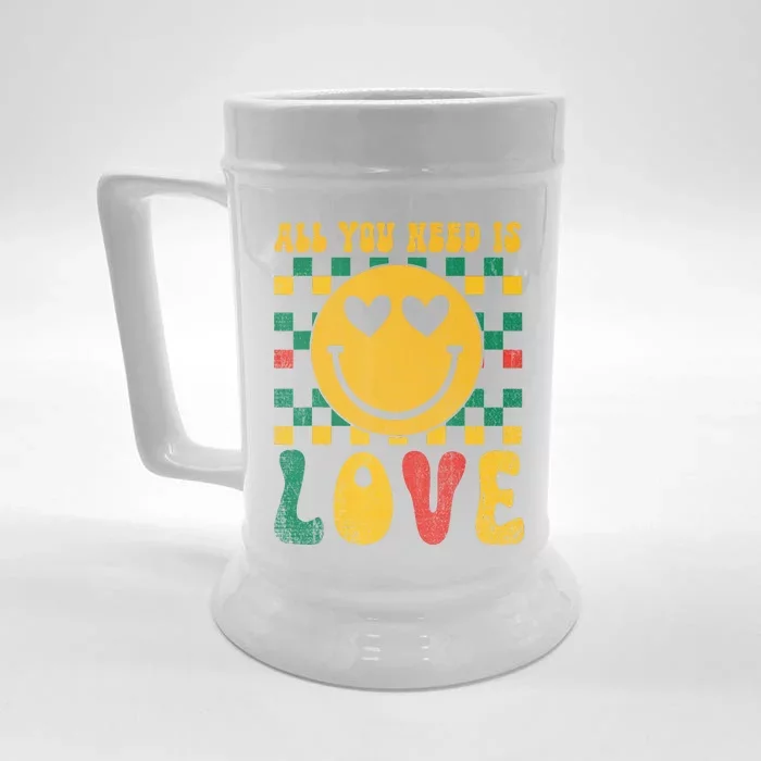 Black love and peace Apparel during the Black History Month. Front & Back Beer Stein