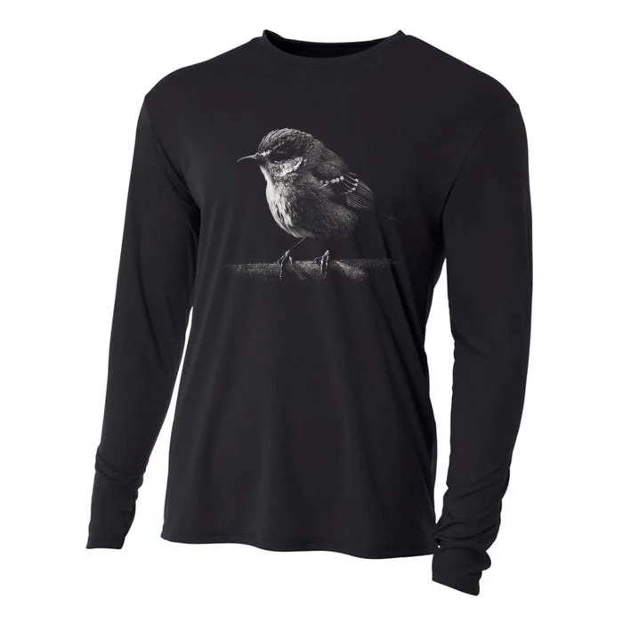 Bird Lover Artwork Animal Motif Bird Cooling Performance Long Sleeve Crew