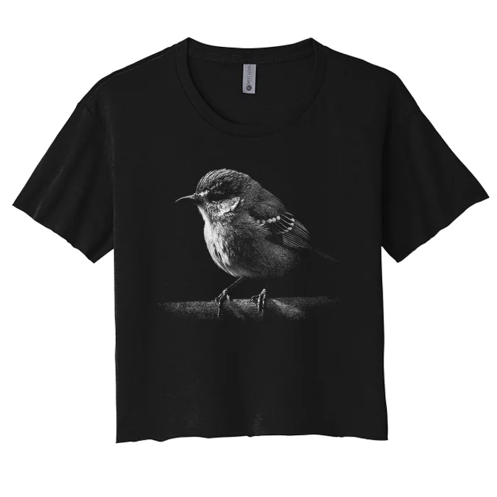 Bird Lover Artwork Animal Motif Bird Women's Crop Top Tee