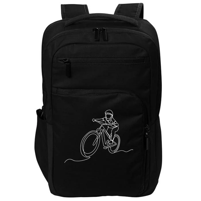 Bicycle Line Art Drawing Mountain Bike Impact Tech Backpack