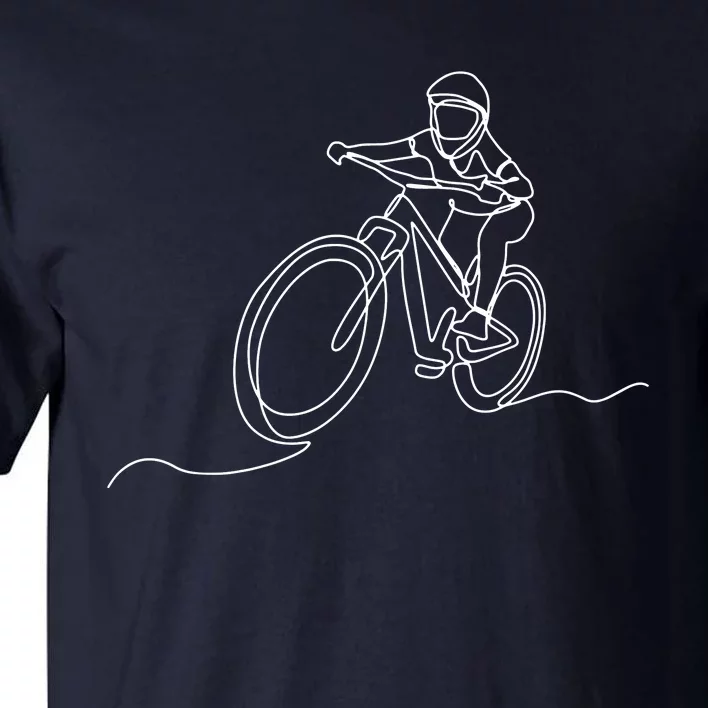 Bicycle Line Art Drawing Mountain Bike Tall T-Shirt