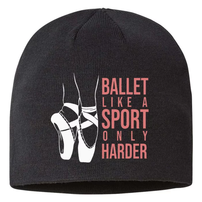 Ballet Like A Sport Only Harder En Pointe Ballerina Ballet 8 1/2in Sustainable Knit Beanie