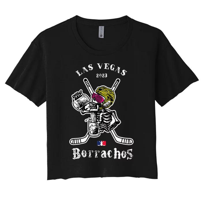 Borrachos Los Angeles hockey team logo Las Vegas version Women's Crop Top Tee