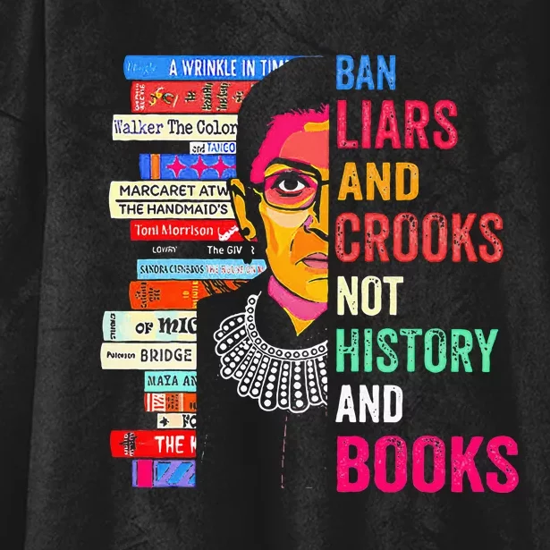 Ban Liars And Crooks Not History And Books Hooded Wearable Blanket