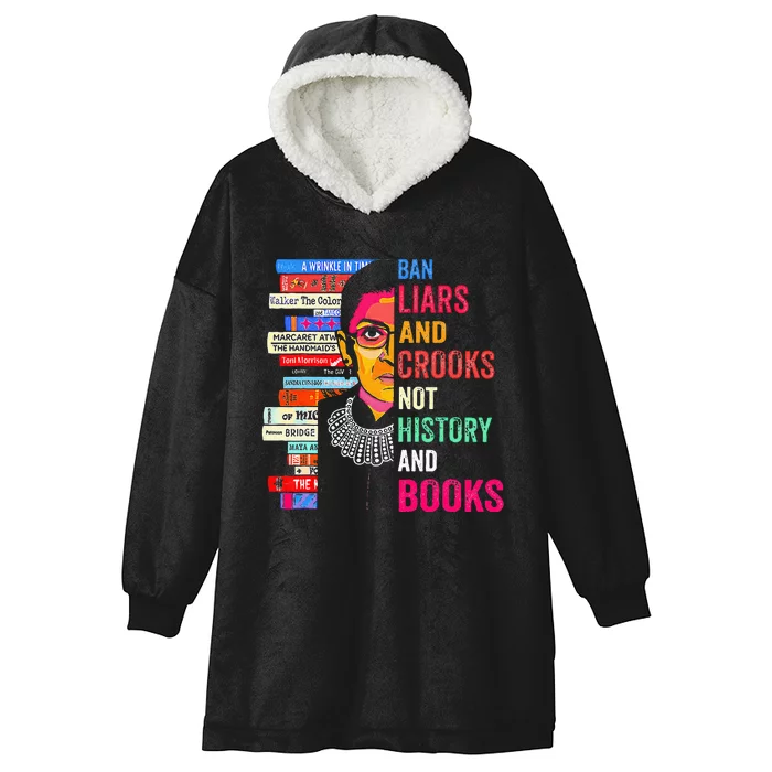 Ban Liars And Crooks Not History And Books Hooded Wearable Blanket