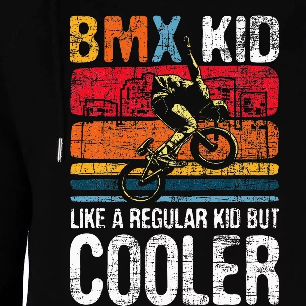 Bmx Like A Regular Cyclist Bicycle Bike Rider Womens Funnel Neck Pullover Hood