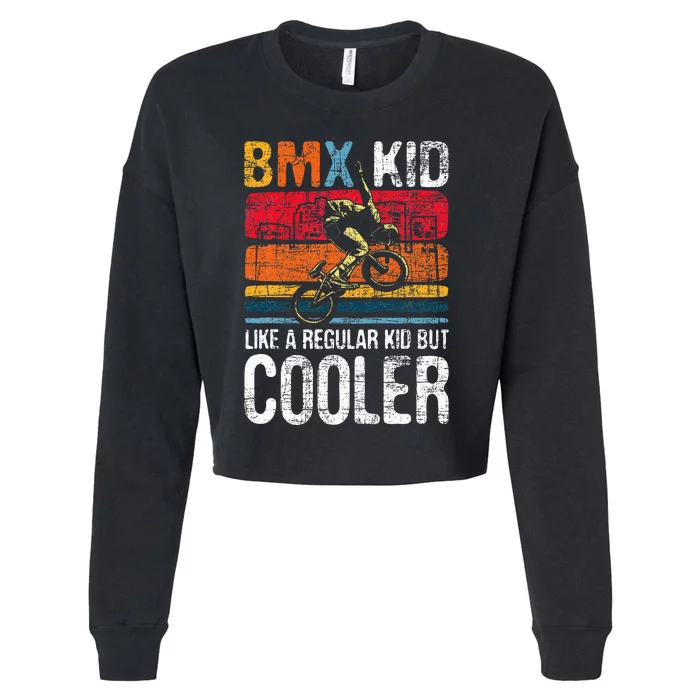 Bmx Like A Regular Cyclist Bicycle Bike Rider Cropped Pullover Crew