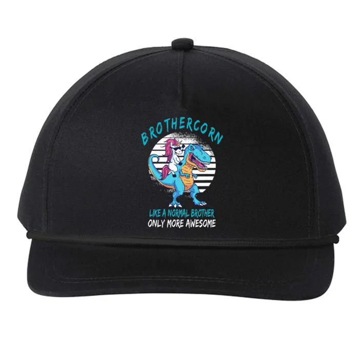 Brothercorn Like A Brother Only Awesome Unicorn T Rex Snapback Five-Panel Rope Hat