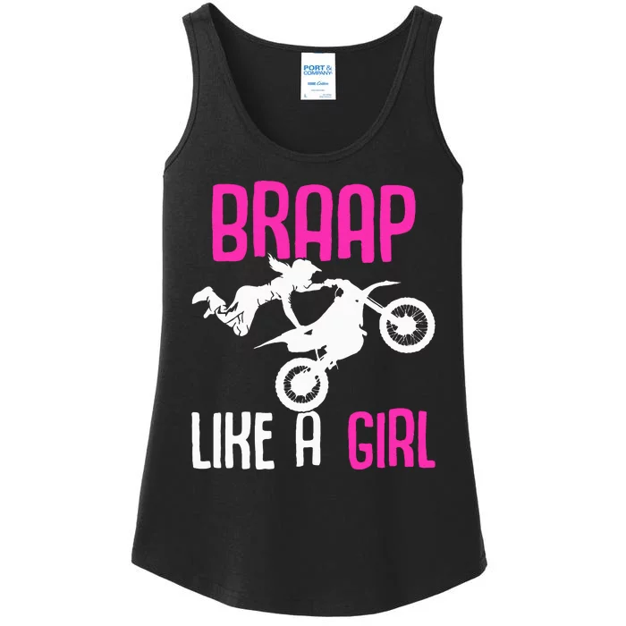 Braap Like A Girl Dirt Bikes Motocross Dirt Biking Ladies Essential Tank