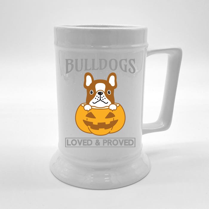 Bulldogs Loved And Proved Front & Back Beer Stein