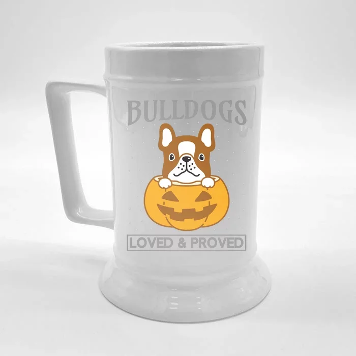 Bulldogs Loved And Proved Front & Back Beer Stein