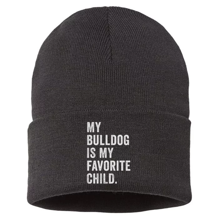 Bulldogs Lovers And Owners Sustainable Knit Beanie