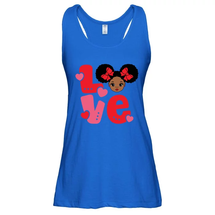 Black Love African American Valentines Day Gift Ladies Essential Flowy Tank