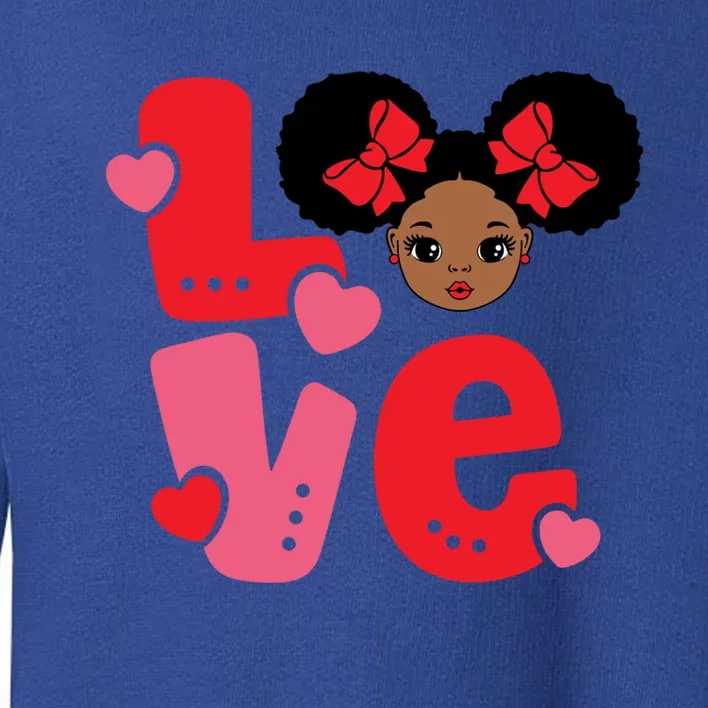 Black Love African American Valentines Day Gift Toddler Sweatshirt