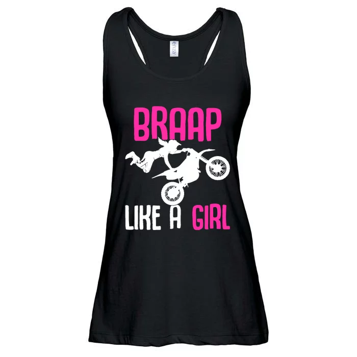 Braap Like A Girl Dirt Bikes Motocross Dirt Biking Girl Ladies Essential Flowy Tank