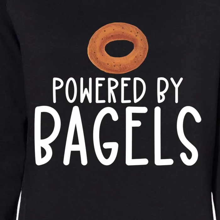 Bagel Lover Art Powered By Bagels Gift Womens California Wash Sweatshirt