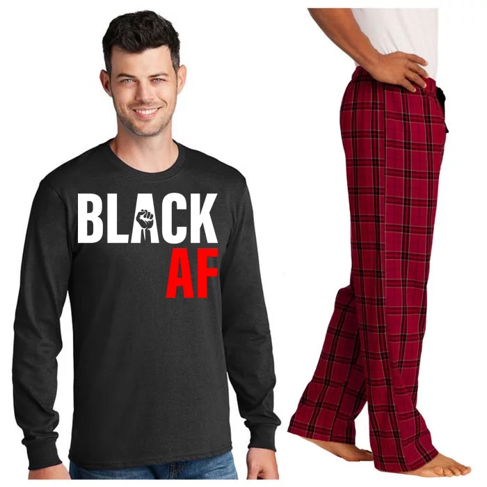 Black AF Fist Logo Long Sleeve Pajama Set