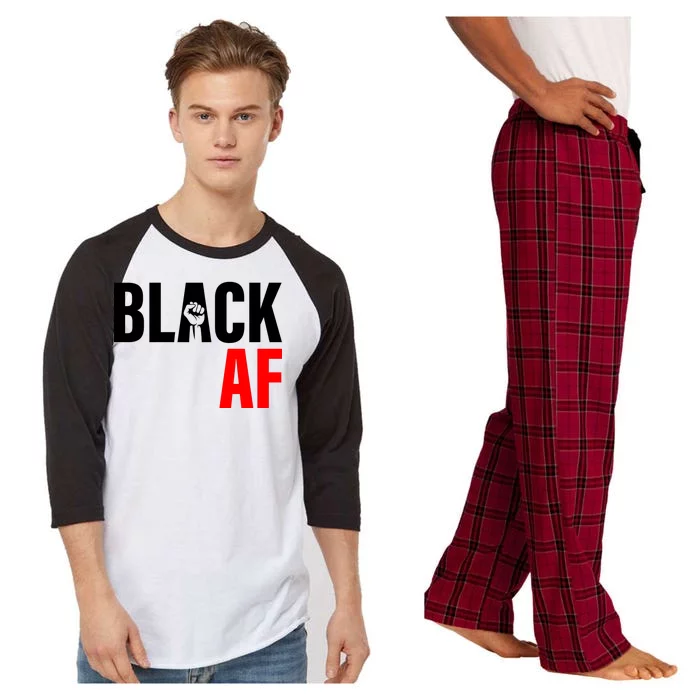 Black AF Fist Logo Raglan Sleeve Pajama Set