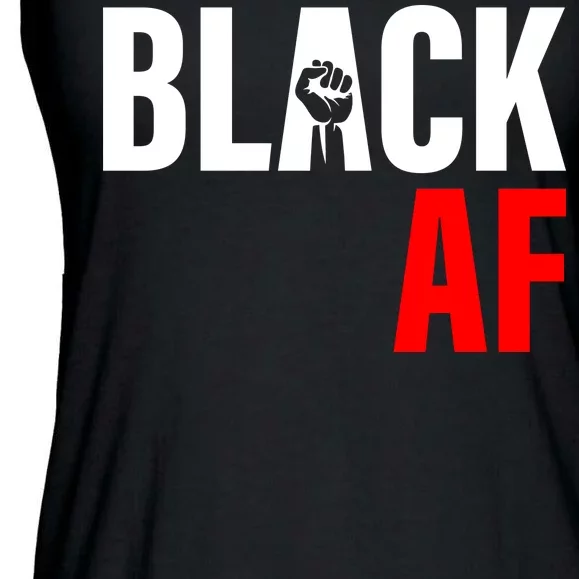 Black AF Fist Logo Ladies Essential Flowy Tank