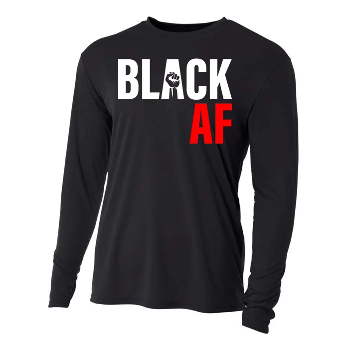 Black AF Fist Logo Cooling Performance Long Sleeve Crew