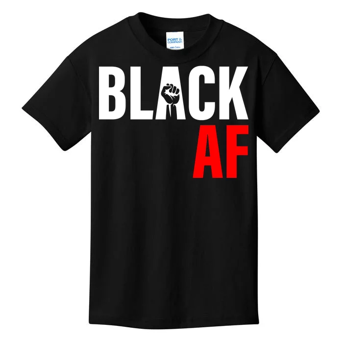 Black AF Fist Logo Kids T-Shirt