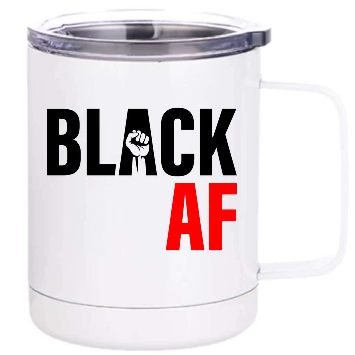 Black AF Fist Logo Front & Back 12oz Stainless Steel Tumbler Cup