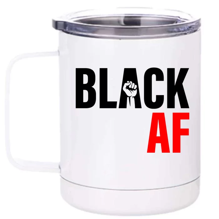 Black AF Fist Logo Front & Back 12oz Stainless Steel Tumbler Cup