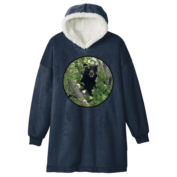 Black Bear Wilderness Hooded Wearable Blanket