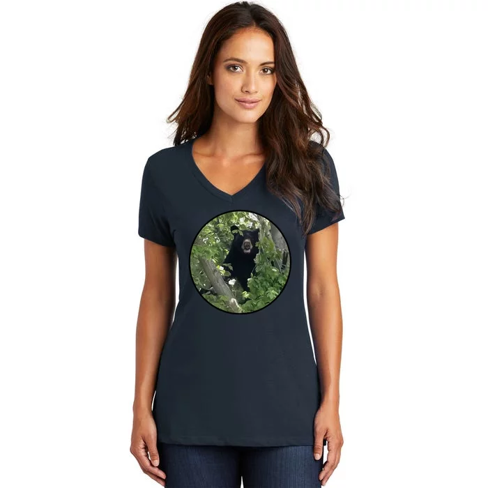 Black Bear Wilderness Women's V-Neck T-Shirt