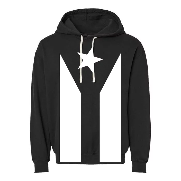 Black Boricua Flag Protest Garment-Dyed Fleece Hoodie