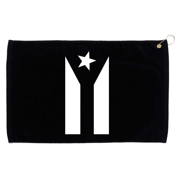 Black Boricua Flag Protest Grommeted Golf Towel