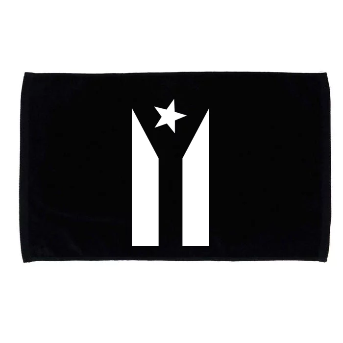 Black Boricua Flag Protest Microfiber Hand Towel