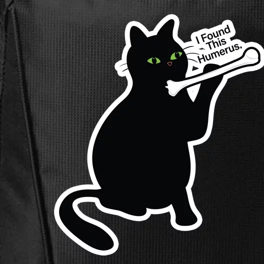 Black Cat I Found This Humerus Funny City Backpack