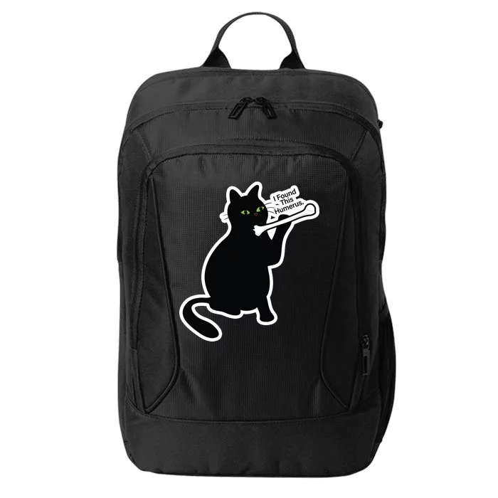 Black Cat I Found This Humerus Funny City Backpack