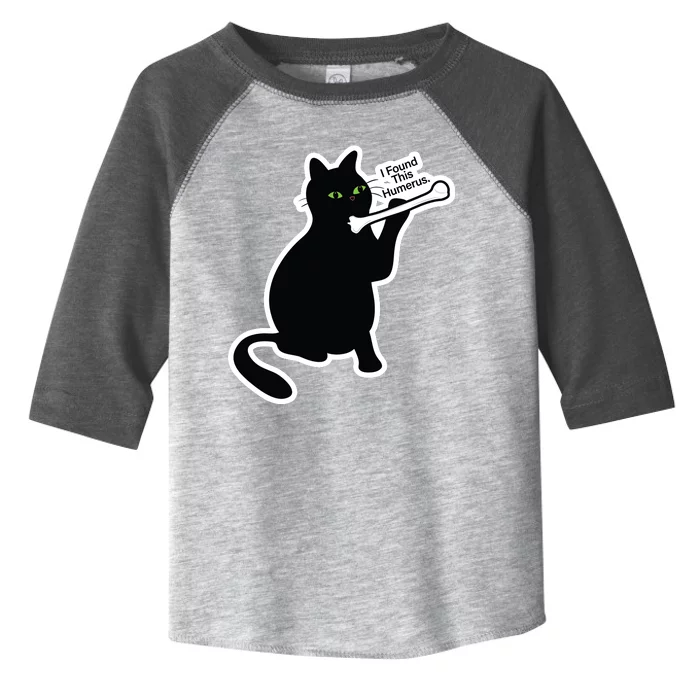 Black Cat I Found This Humerus Funny Toddler Fine Jersey T-Shirt