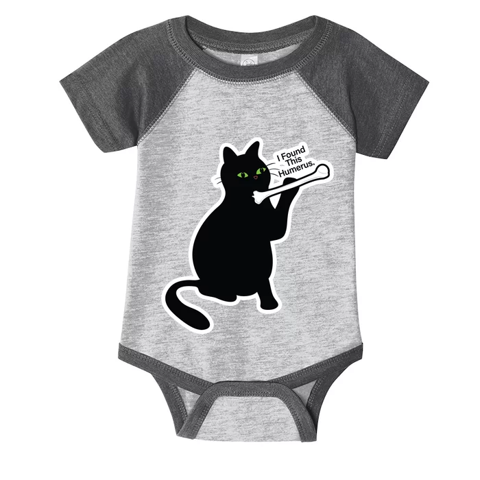 Black Cat I Found This Humerus Funny Infant Baby Jersey Bodysuit