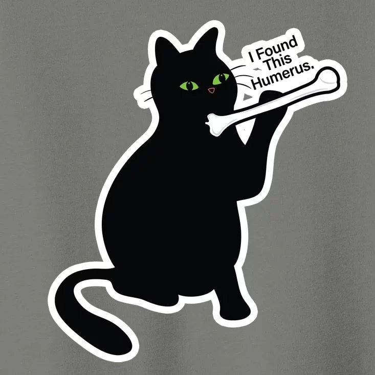 Black Cat I Found This Humerus Funny Toddler T-Shirt