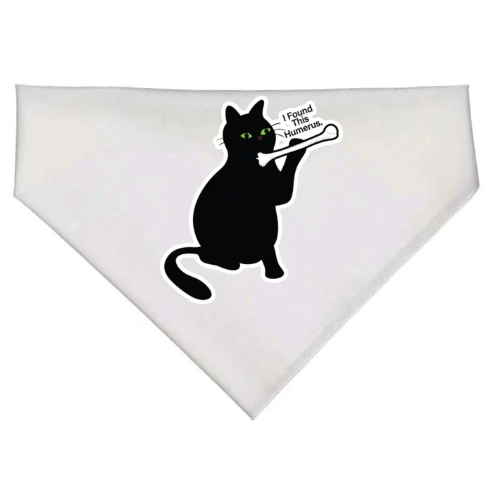 Black Cat I Found This Humerus Funny USA-Made Doggie Bandana