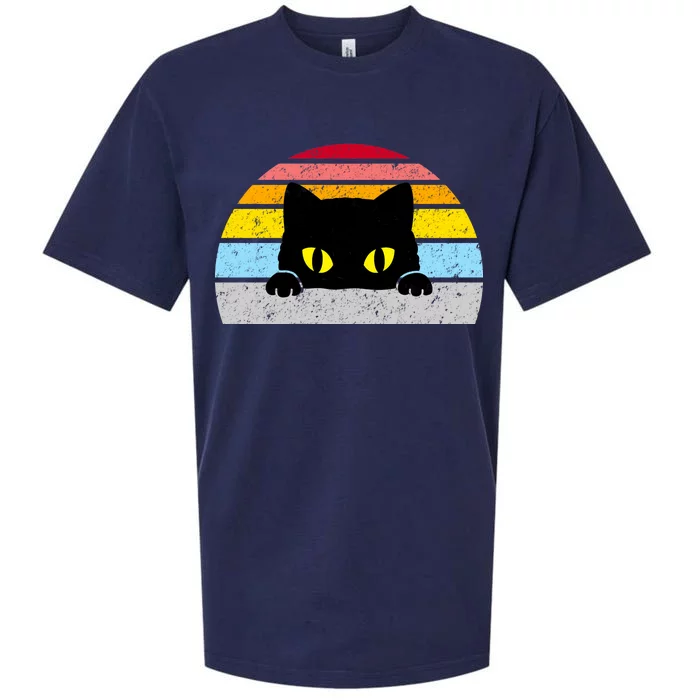 Black Cat Peaking Vintage Sueded Cloud Jersey T-Shirt