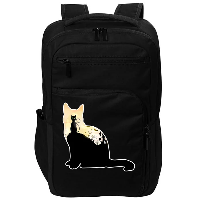 Black Cat Spooky Town Impact Tech Backpack