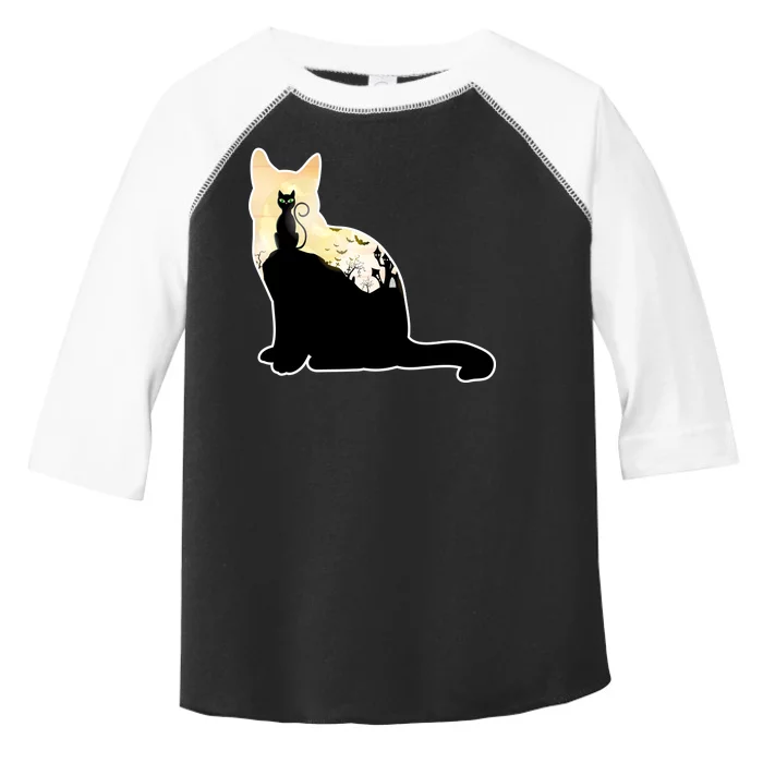 Black Cat Spooky Town Toddler Fine Jersey T-Shirt