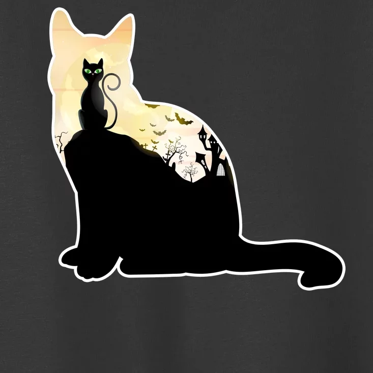 Black Cat Spooky Town Toddler T-Shirt