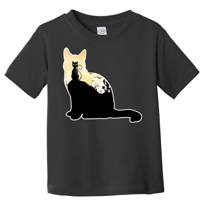 Black Cat Spooky Town Toddler T-Shirt