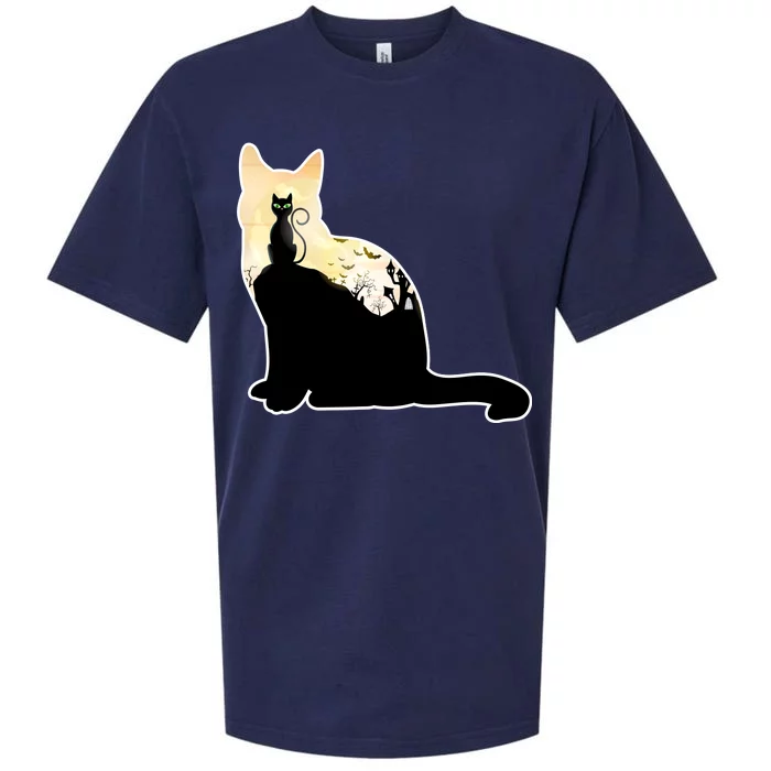 Black Cat Spooky Town Sueded Cloud Jersey T-Shirt