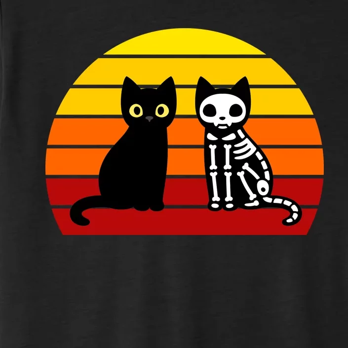 Black Cat Sunset Skeleton ChromaSoft Performance T-Shirt