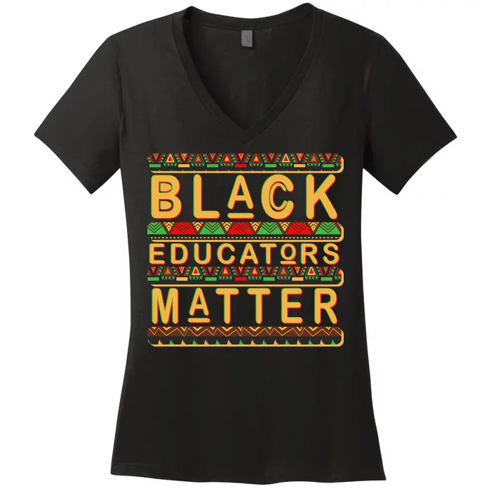 Black Educators Matters Women's V-Neck T-Shirt