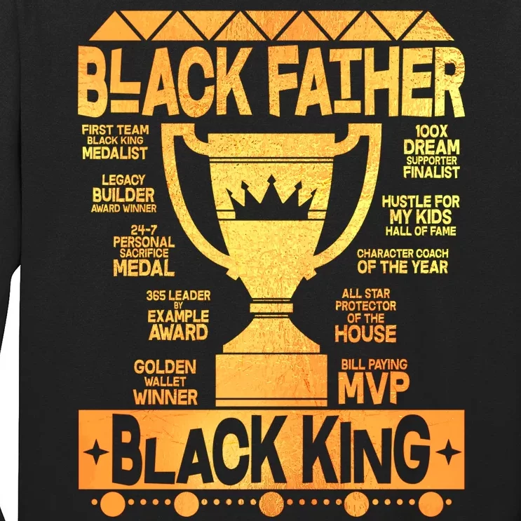 Black Father Black King Long Sleeve Shirt