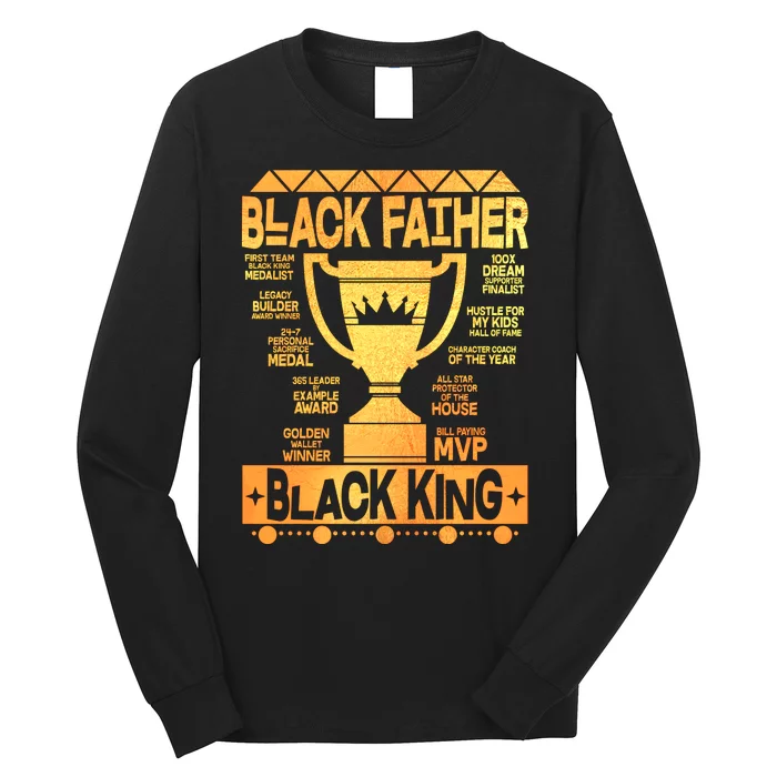 Black Father Black King Long Sleeve Shirt